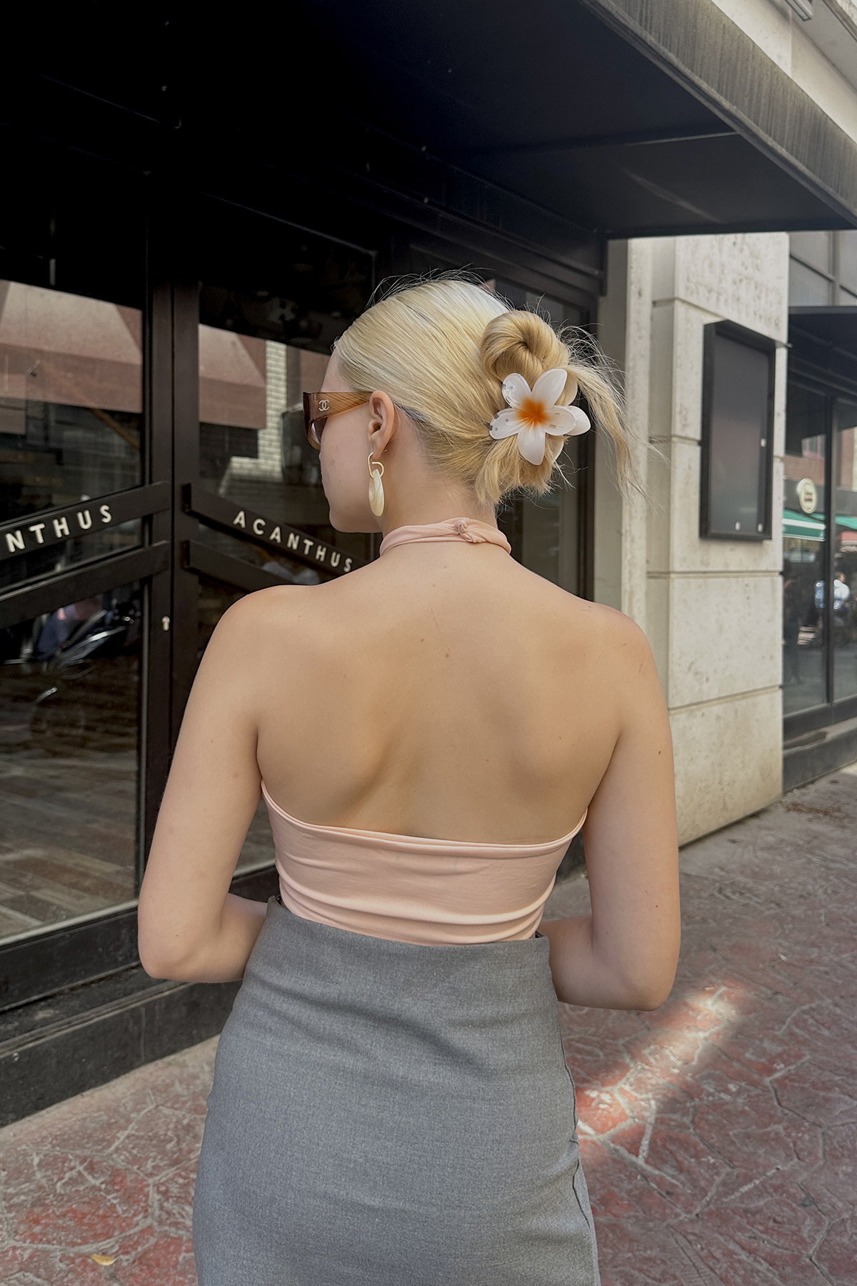 Yavruağzı Önden Bağlamalı Crop Top - 6