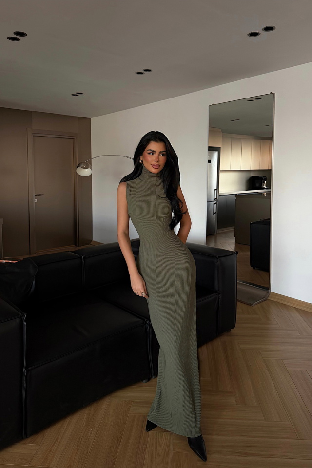 Yeşil Jila Uzun Elbise ATE-1870 - 2