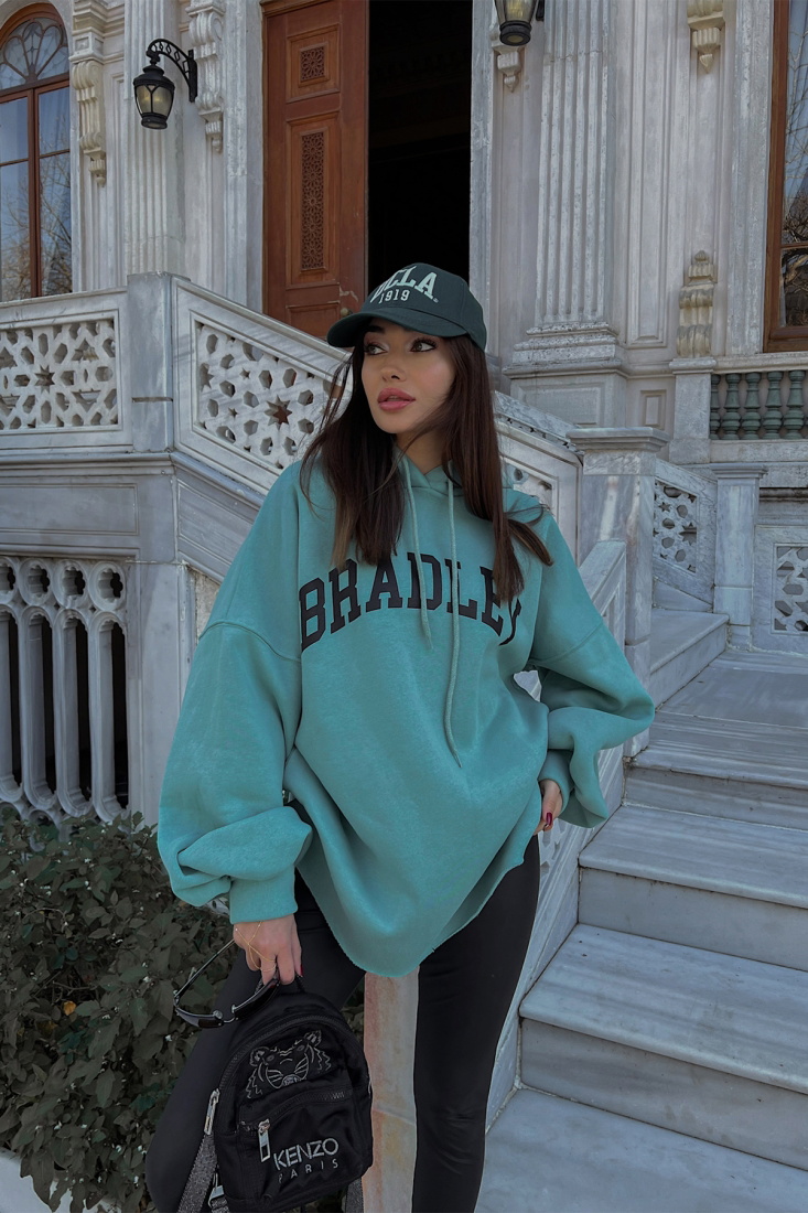Yeşil Bradley Oversize Sweat ATE2511 - EYYO
