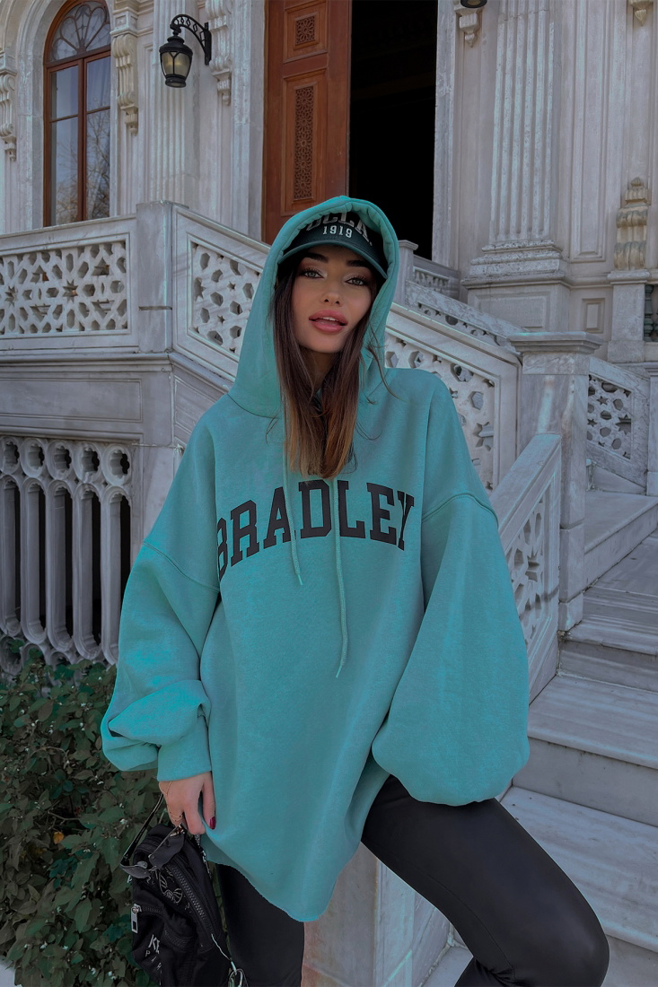 Yeşil Bradley Oversize Sweat ATE2511 - EYYO
