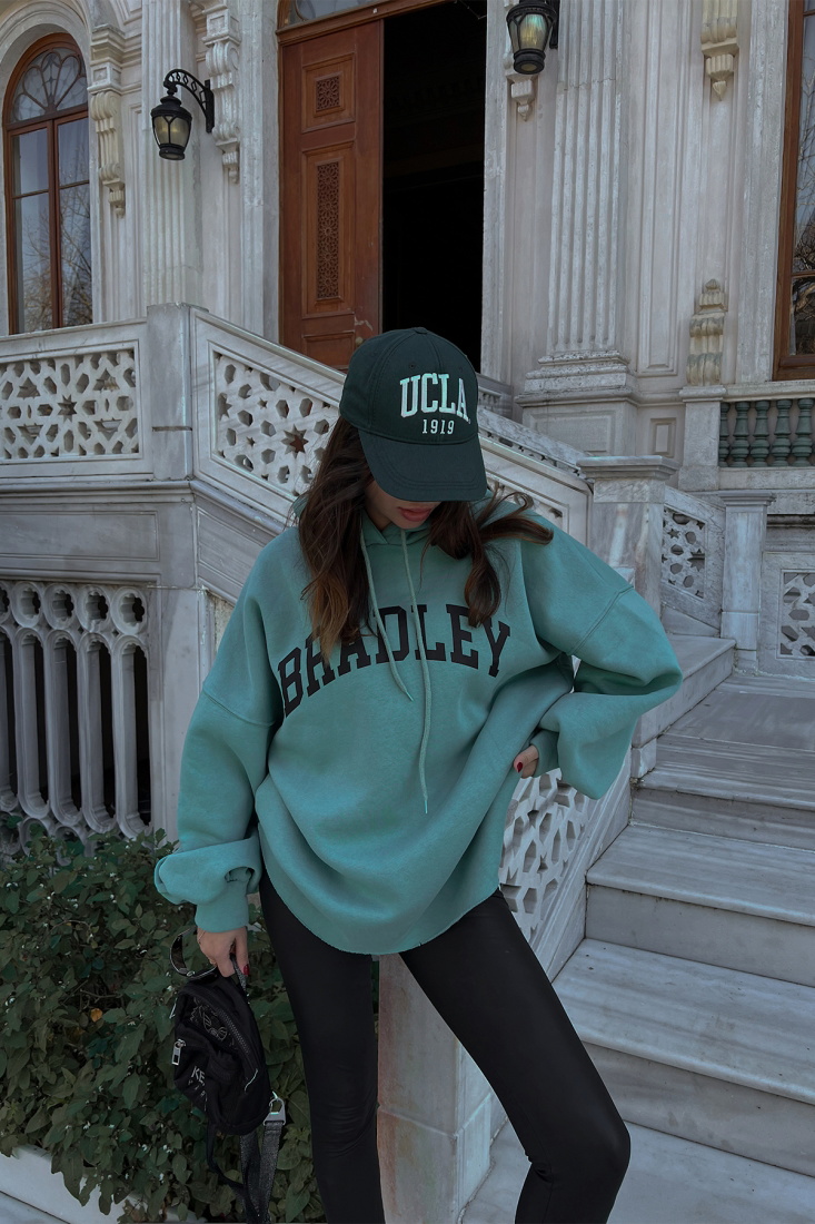 Yeşil Bradley Oversize Sweat ATE2511 - EYYO