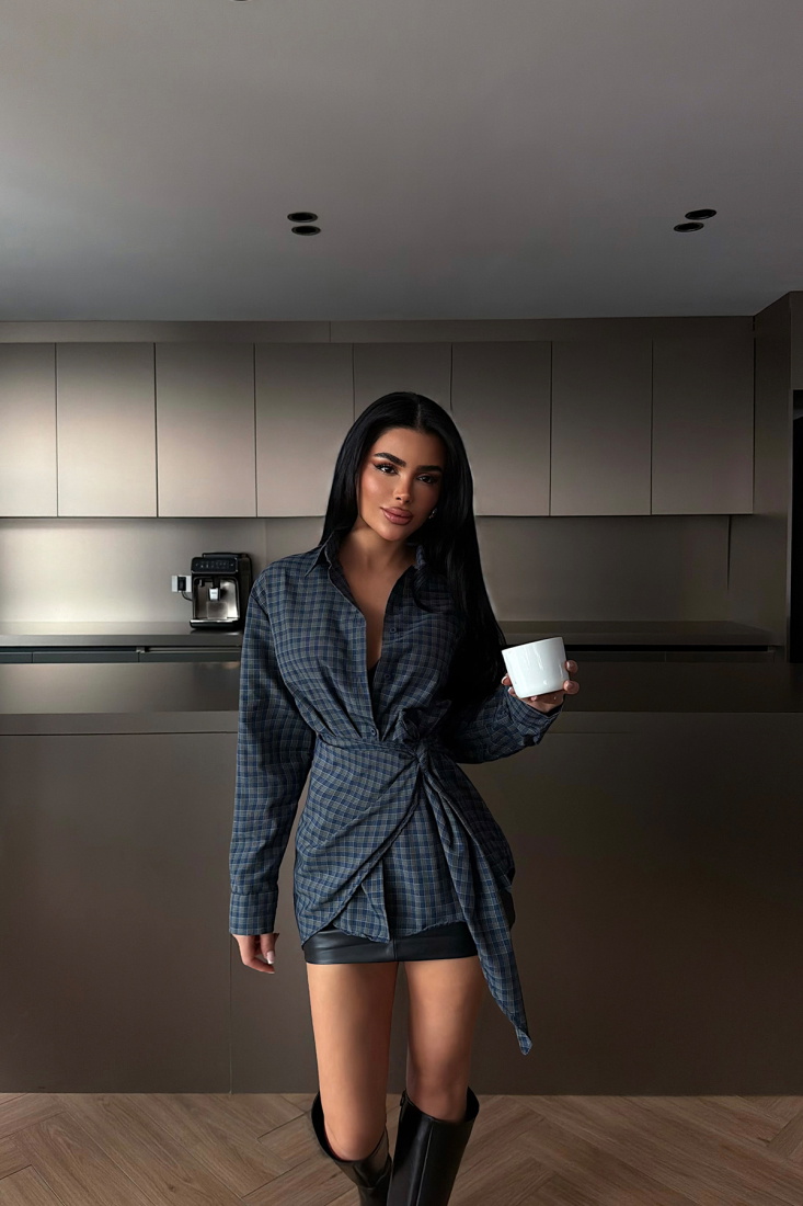 Yeşil Çizgili Ekose Gömlek ATE-4946 - EYYO