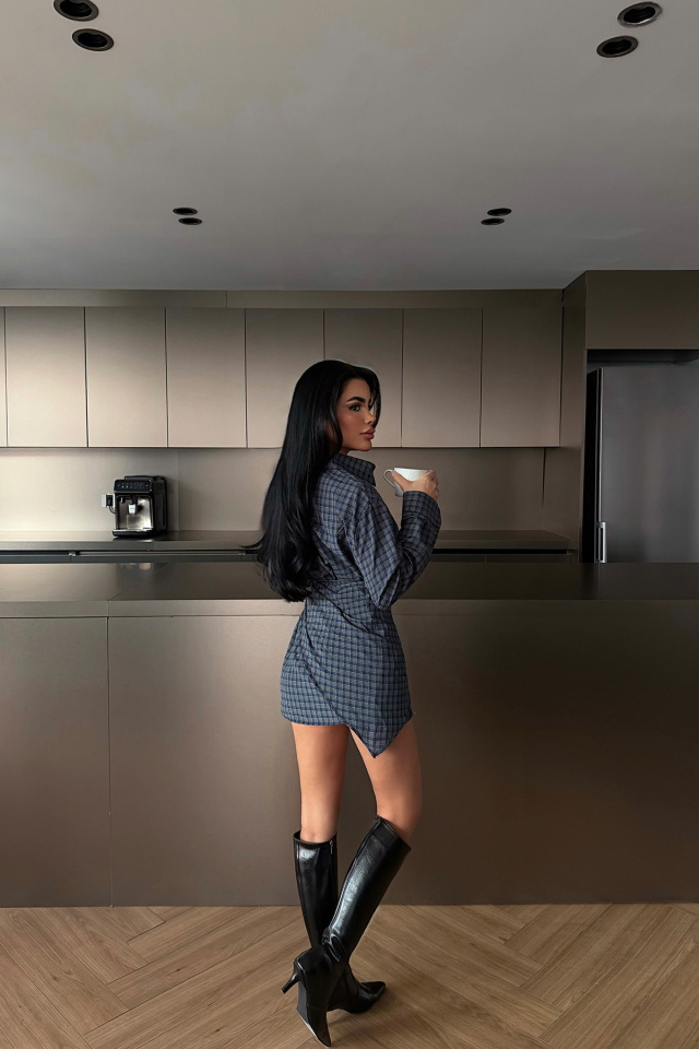 Yeşil Çizgili Ekose Gömlek ATE-4946 - 4