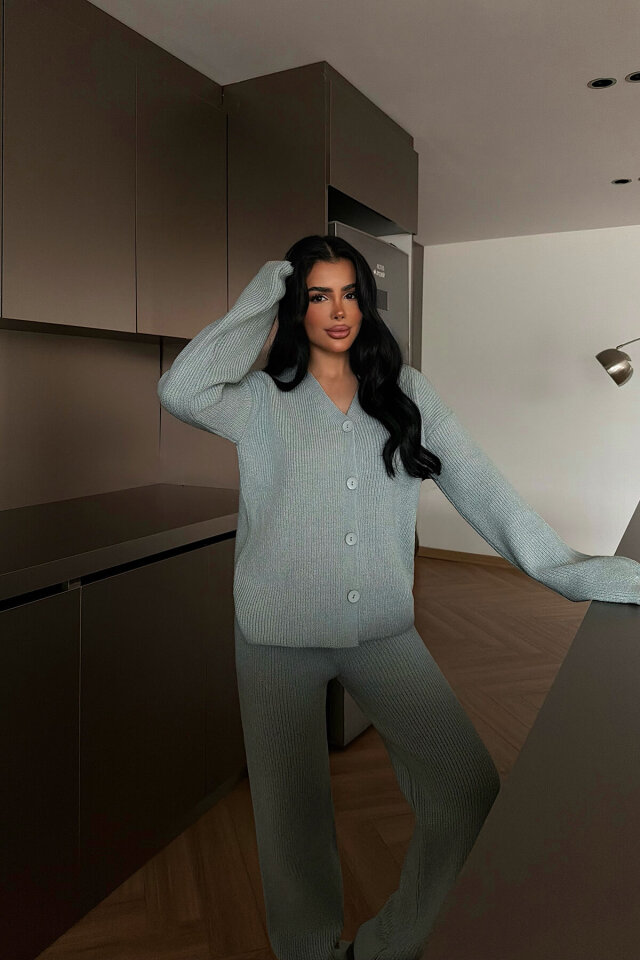 Yeşil Mildri triko takım ATE-4483 - 3