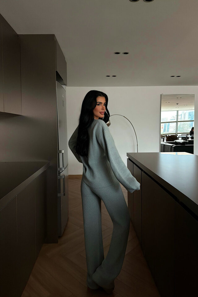 Yeşil Mildri triko takım ATE-4483 - 4