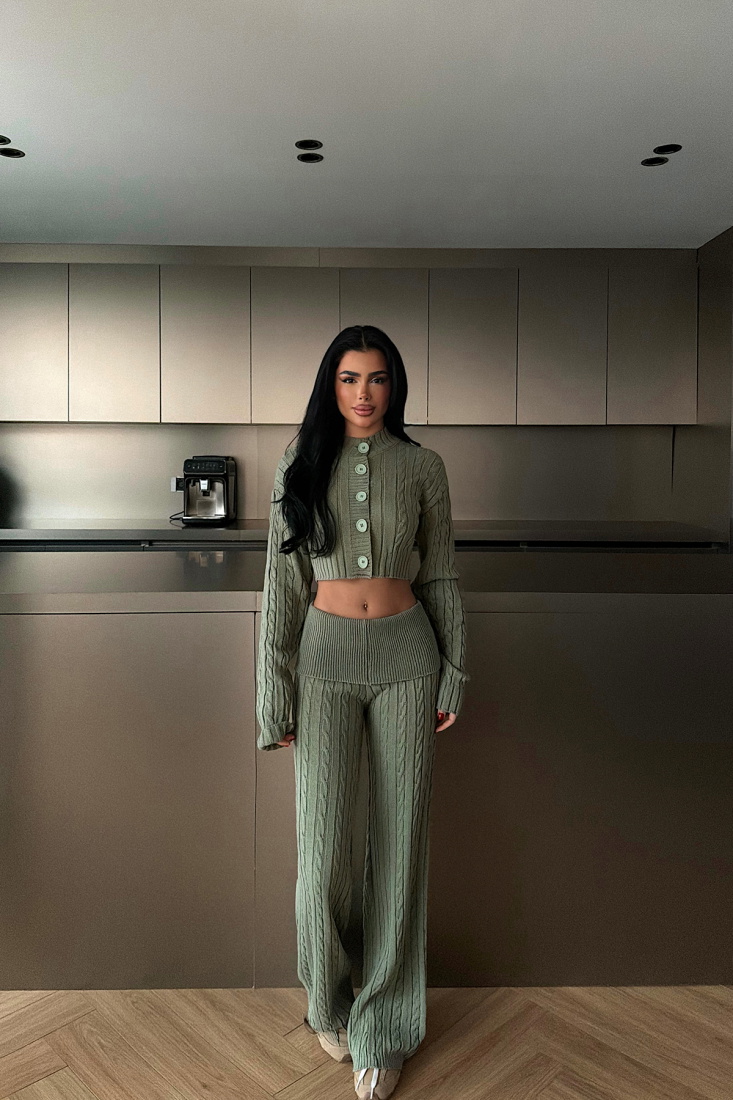 Yeşil Isobel Triko Takım ATE-4498 - EYYO