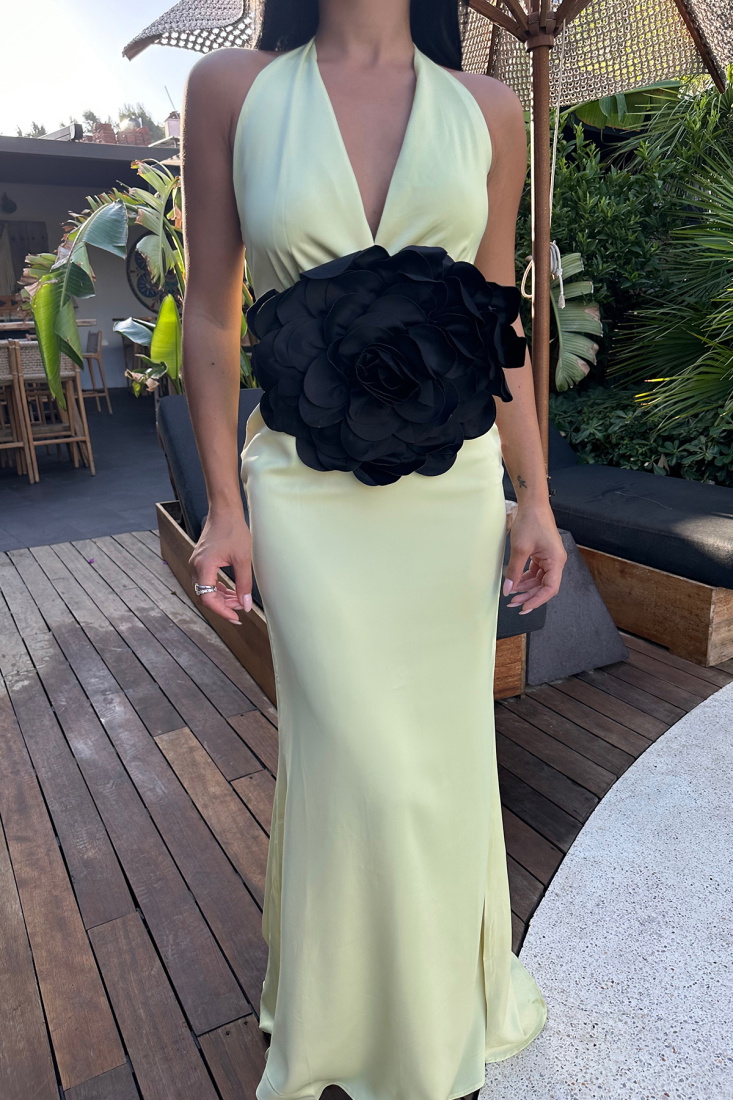 Gül Detay Uzun Elbise ATE7893 - EYYO