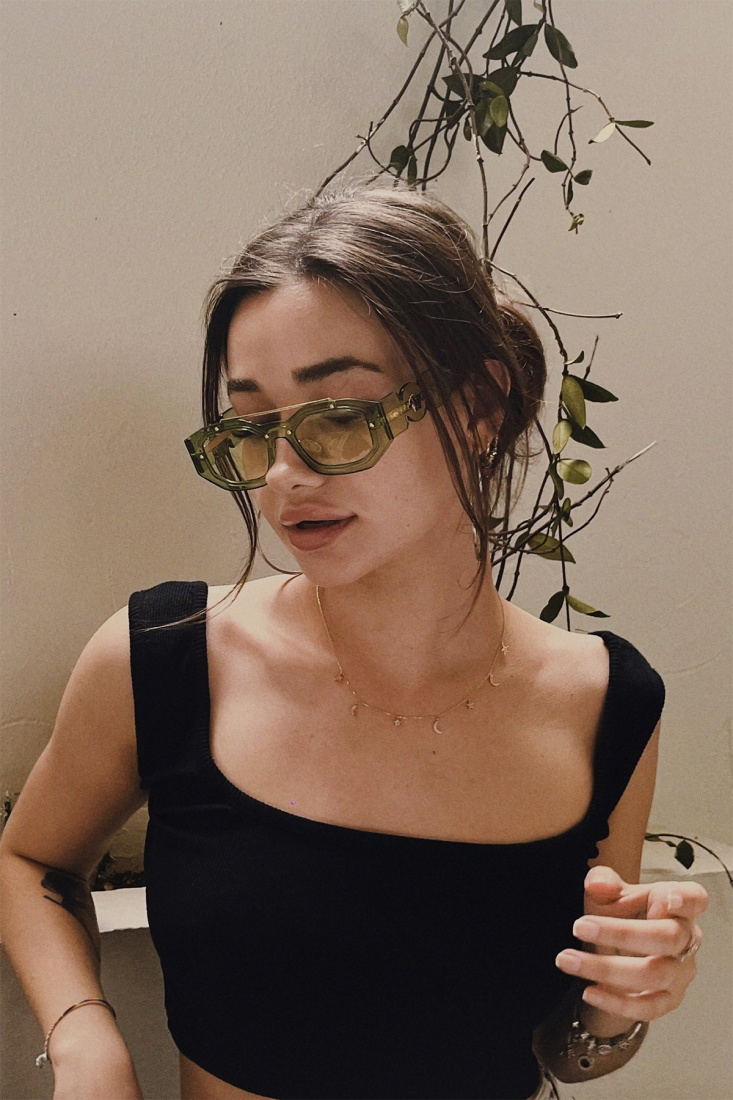 Yeşil İnce Çerçeveli Gözlük ATE4634 - EYYO