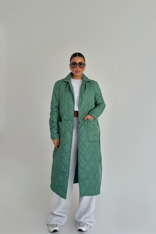 Yeşil Naftali Şişme Mont ATE-3817 - 2