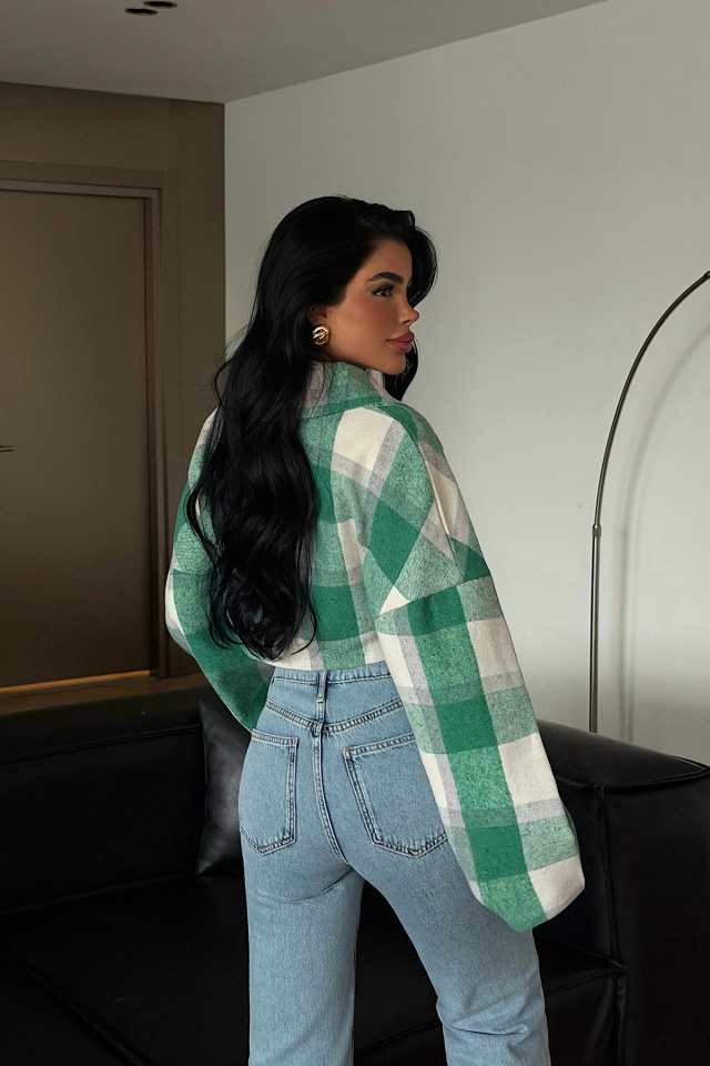 Yeşil Suede Ceket ATE-4233 - 4