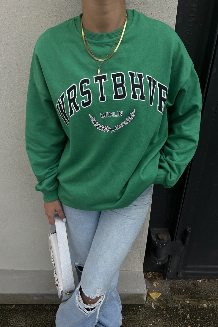 Yeşil Önü Baskılı Sweat ATE2427 - EYYO