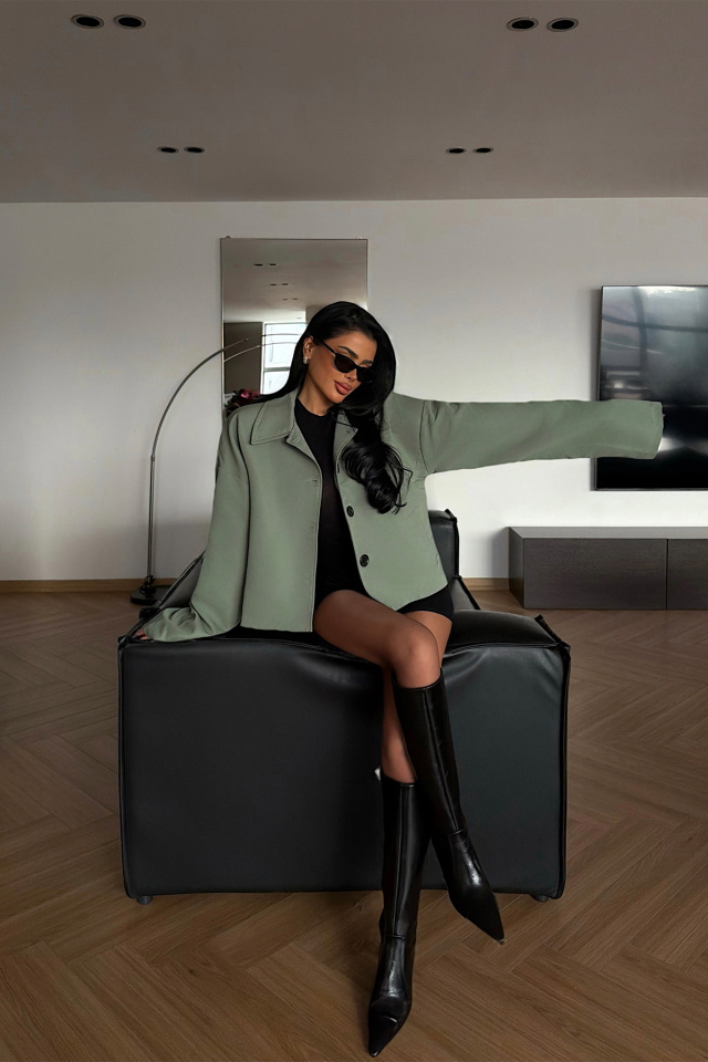 Yeşil Önü Düğmeli Ceket ATE-1998 - 2