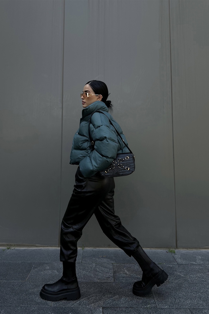 Yeşil Önü Düğmeli Ceket ATE2296 - EYYO