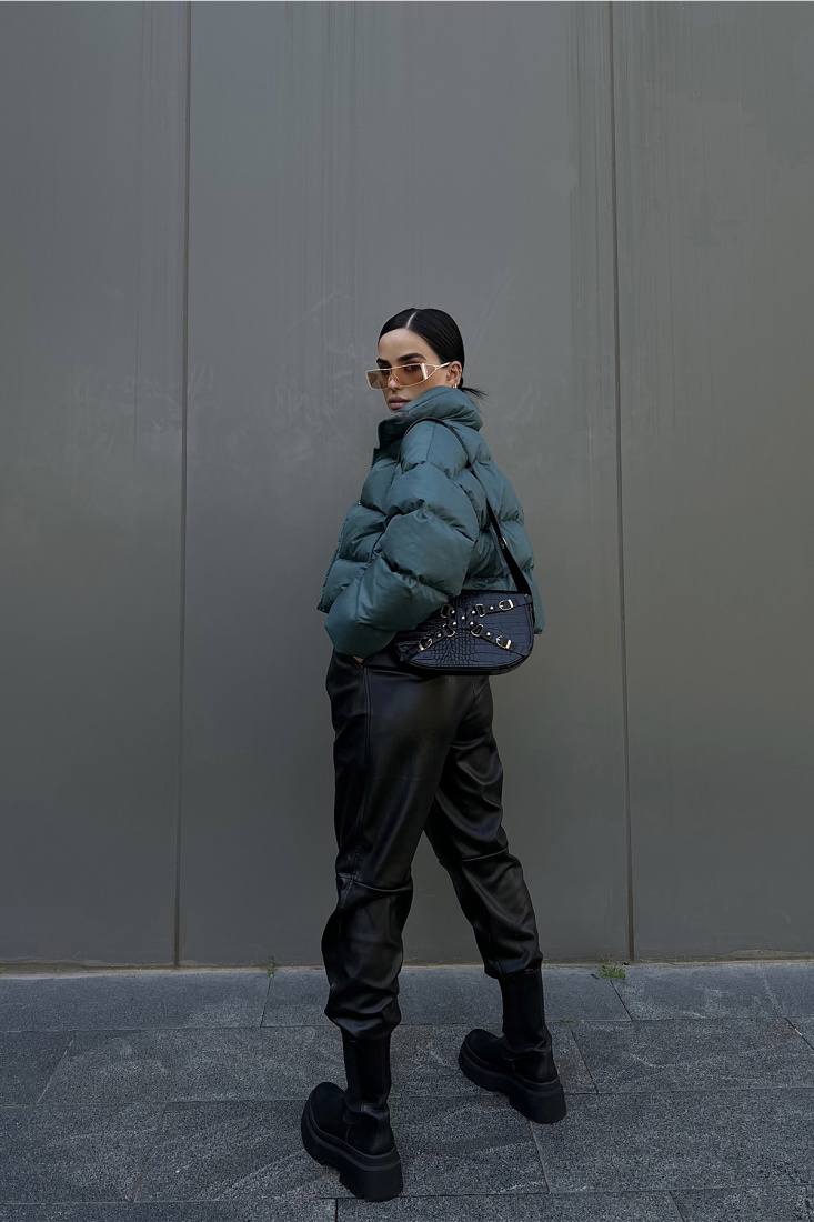 Yeşil Önü Düğmeli Ceket ATE2296 - EYYO