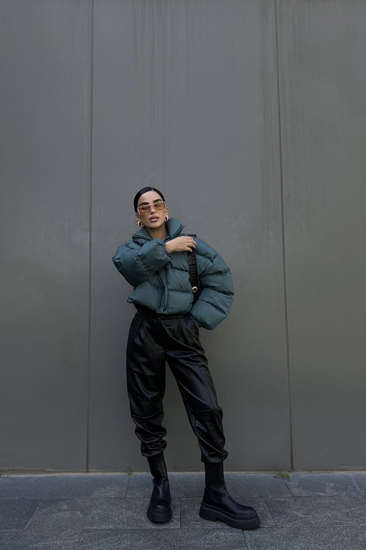 Yeşil Önü Düğmeli Ceket ATE2296 - EYYO