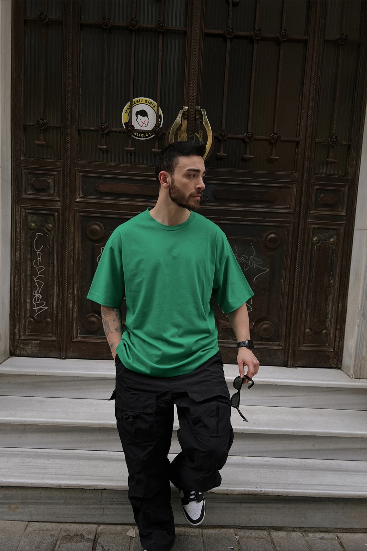 Yeşil Oversize Tişört ATE5134 - EYYO