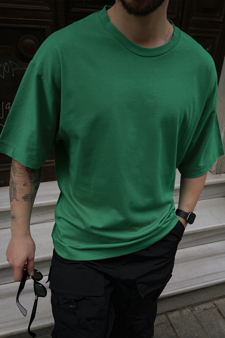 Yeşil Oversize Tişört ATE5134 - EYYO
