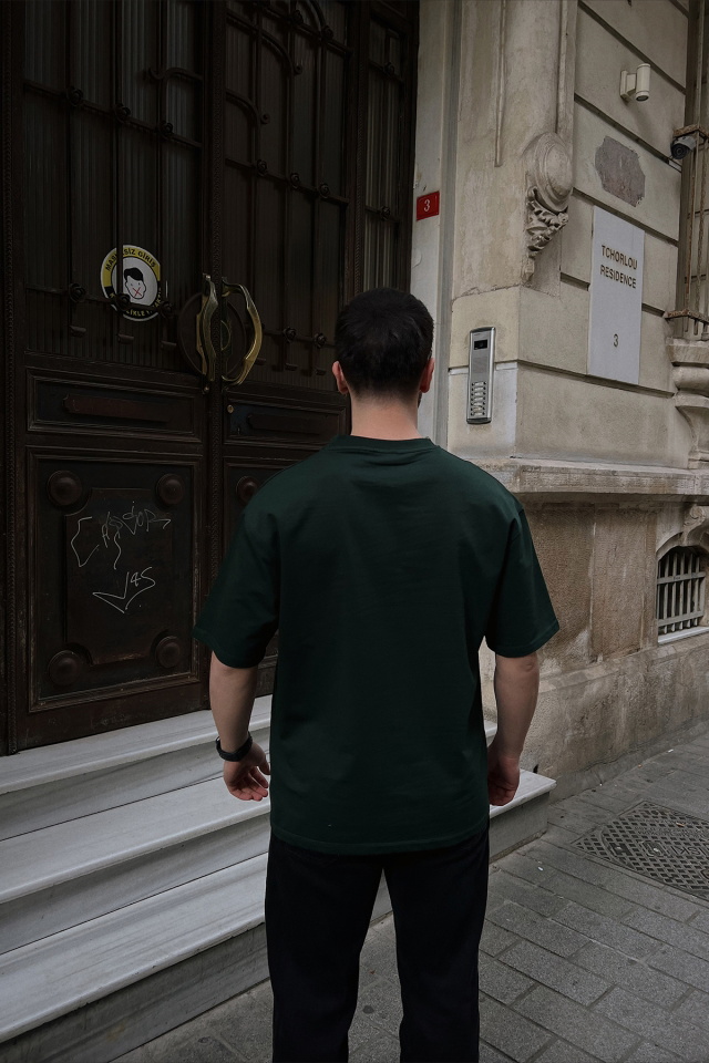 Yeşil Oversize Tişört ATE5250 - 4