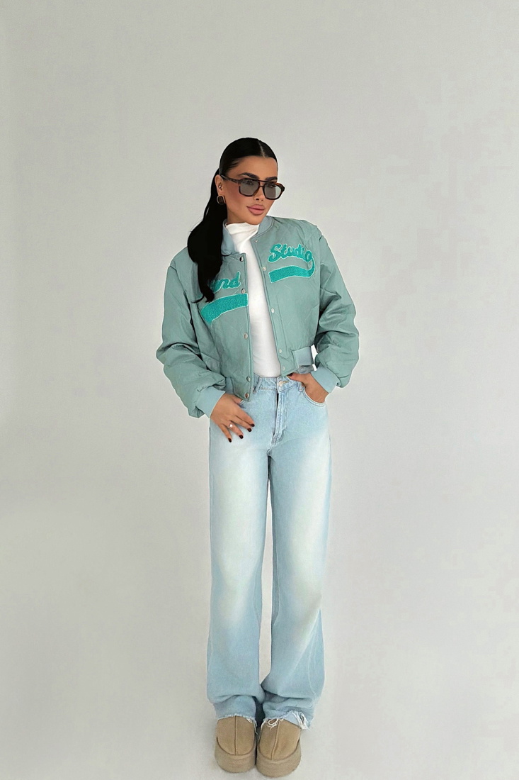 Yeşil Standy Bomber Ceket ATE-3814 - EYYO