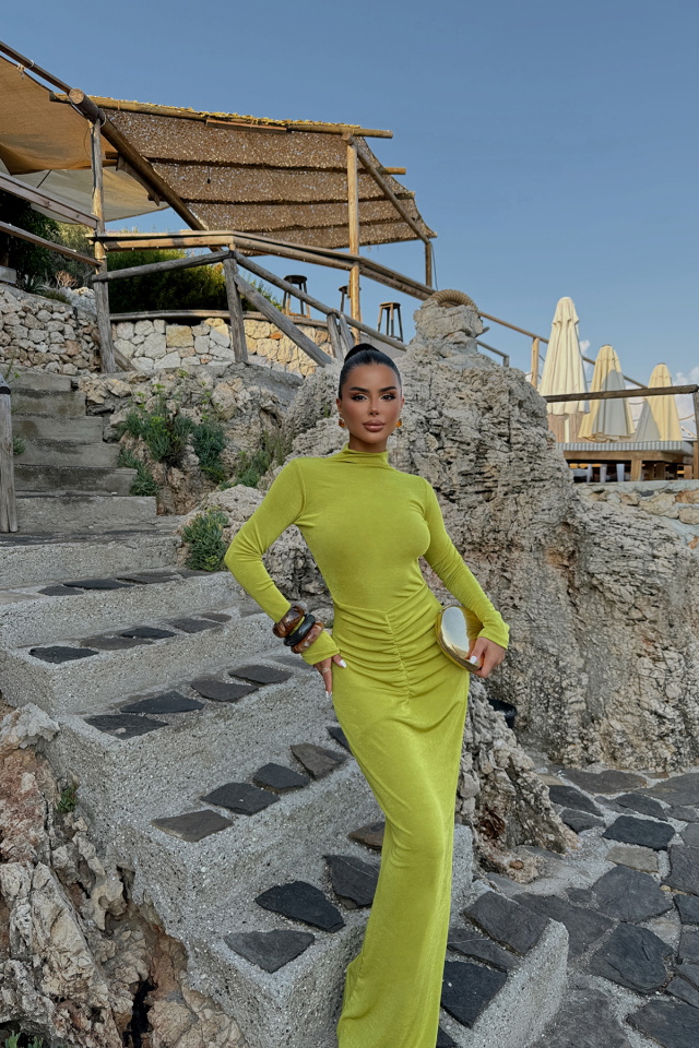 Yeşil Electra Elbise