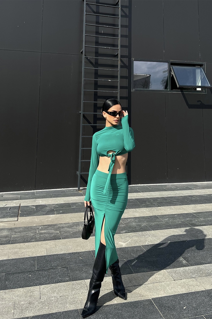 Yeşil Yırtmaç Detay Takım ATE4763 - EYYO