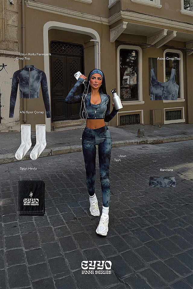 Lacivert Wild Flow 6'lı Set -